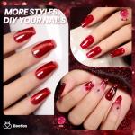 Beetles 6-Color Red Jelly Gel Nail Polish Set