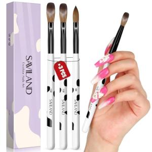 Acrylic Nail Brush Set - 3 Kolinsky Sizes