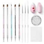 Beetles 8pcs Double-Headed Nail Art Brush Set