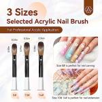 Acrylic Nail Brush Set - 3 Kolinsky Sizes