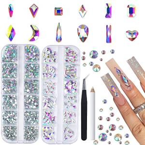 2518Pcs Rhinestones Nail Gems Set with Tools