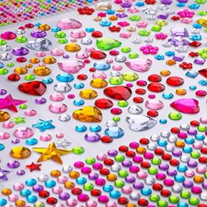 1510 Pcs Self-Adhesive Rhinestone Gem Stickers