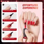 Beetles 6-Color Red Jelly Gel Nail Polish Set