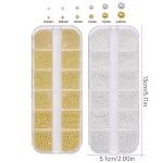Mix of Gold and Silver Caviar Nail Beads