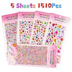 1510 Pcs Self-Adhesive Rhinestone Gem Stickers