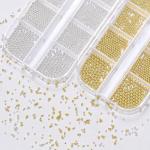Mix of Gold and Silver Caviar Nail Beads