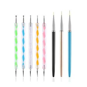 5PCS Dotting Pens & 3PCS Nail Painting Brushes