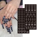 24 Sheets Nail Art Airbrush Stencils Stickers