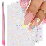 5D Flower Nail Art Stickers for DIY Designs