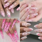 6 Sheets Nail Art Stencils for DIY Designs