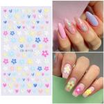 5D Flower Nail Art Stickers for DIY Designs