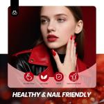 Beetles 6-Color Red Jelly Gel Nail Polish Set