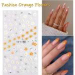 5D Flower Nail Art Stickers for DIY Designs