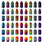 288 Piece Nail Stencil Sticker Set for Art