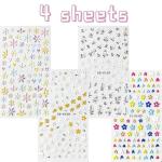 5D Flower Nail Art Stickers for DIY Designs