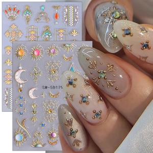 Bohemian Star Moon Nail Decals - 2 Sheets