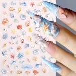 Beach-Themed 5D Nail Art Stickers Set