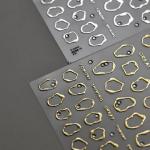 Gold 5D Embossed Nail Art Stickers Set