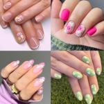 30 Sheets Colorful Flower Nail Art Stickers