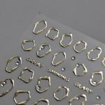 Gold 5D Embossed Nail Art Stickers Set