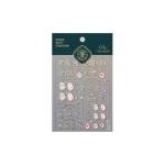 5D Flower Nail Art Stickers with Geometric Frames