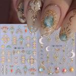 Bohemian Star Moon Nail Decals - 2 Sheets
