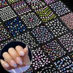 30 Sheets Colorful Flower Nail Art Stickers