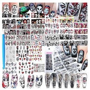 25 Halloween Water Transfer Nail Stickers Set