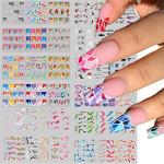 Colorful Stripes Nail Art Stickers - 36 Sheets