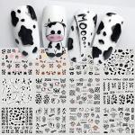 Cute Milk Cartoon Nail Art Stickers - 12 Sheets