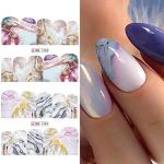 12 Sheets Holographic Nail Water Transfer Decals
