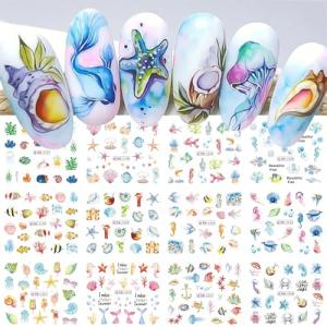 12 Ocean-Inspired Nail Water Transfer Decals