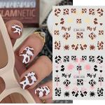 Cute Milk Cartoon Nail Art Stickers - 12 Sheets