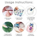 78 Sheets Colorful Butterfly Flower Nail Stickers