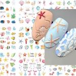 12 Ocean-Inspired Nail Water Transfer Decals