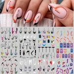 Colorful Stripes Nail Art Stickers - 36 Sheets