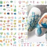 12 Ocean-Inspired Nail Water Transfer Decals