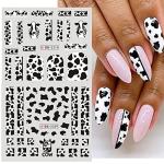 Cute Milk Cartoon Nail Art Stickers - 12 Sheets