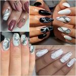 12 Sheets Holographic Nail Water Transfer Decals