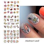 Autumn Nail Art Stickers with Leaves and Pumpkins