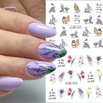 Flower Nail Art Stickers - 12 Sheets of Floral Fun