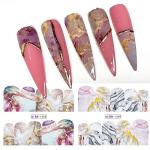 12 Sheets Holographic Nail Water Transfer Decals