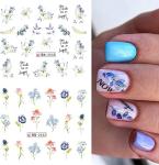 Flower Nail Art Stickers - 12 Sheets of Floral Fun