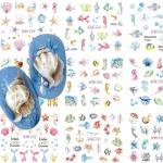 12 Ocean-Inspired Nail Water Transfer Decals
