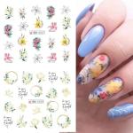 Flower Nail Art Stickers - 12 Sheets of Floral Fun