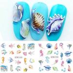 12 Ocean-Inspired Nail Water Transfer Decals