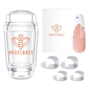 Modelones French Tip Nail Stamp Kit - 6 Pcs