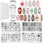 Nail Stamping Plate Kit with Fun Designs