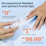 Modelones French Tip Nail Stamp Kit - 6 Pcs