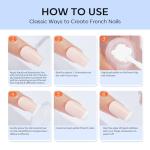 Modelones French Tip Nail Stamp Kit - 6 Pcs